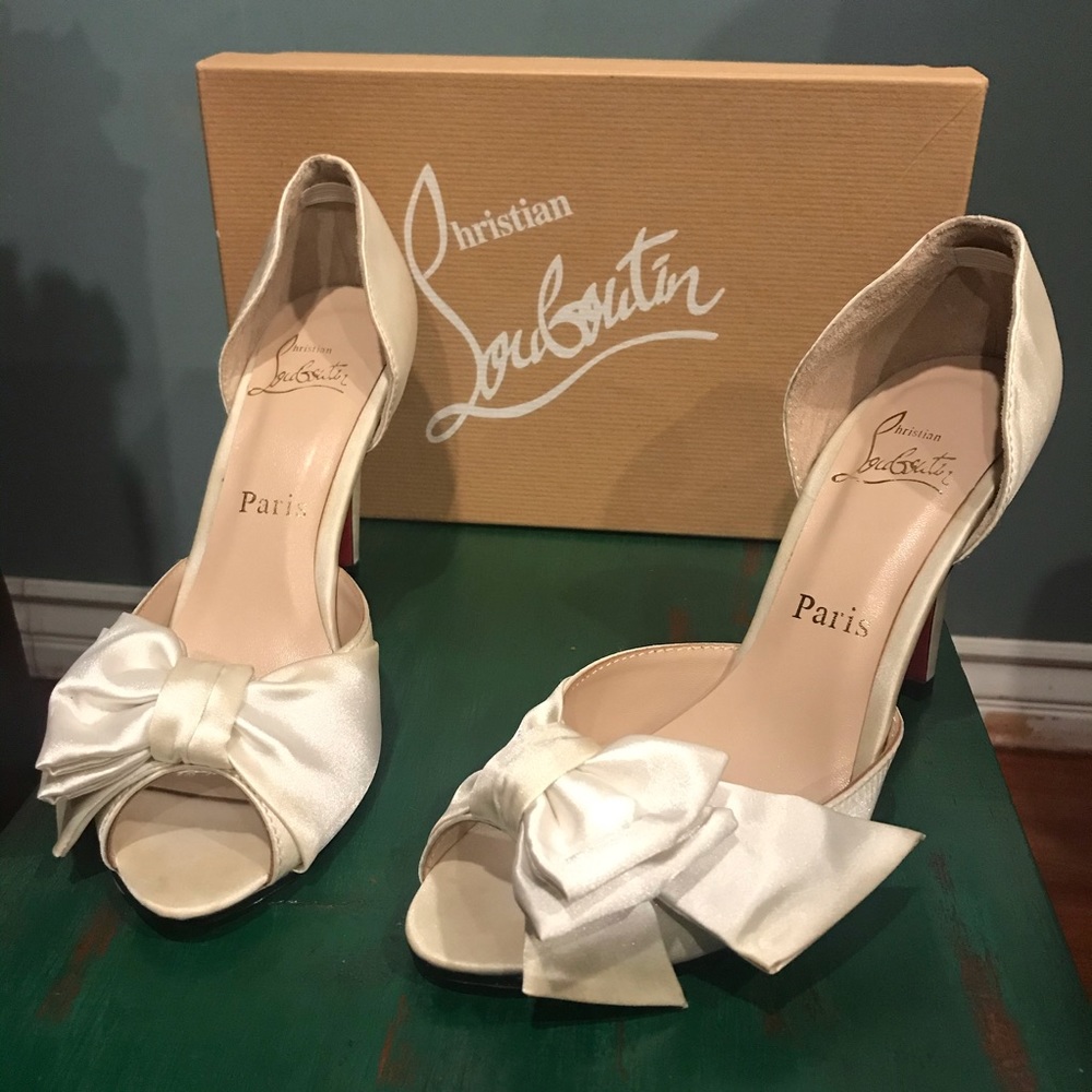Christian Louboutin satin heels